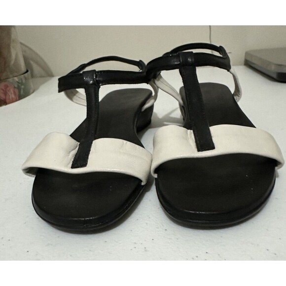 Munro‎ Faran Sandals Black Off White Women’s 7.5M Custom Made Shoes - Picture 3 of 10